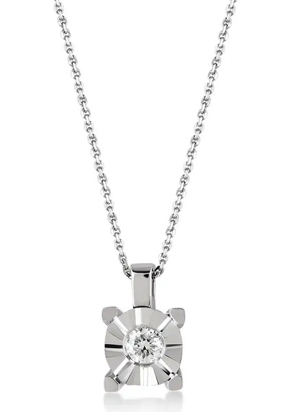 0,10 Karat Pırlanta Tektaş Kolye