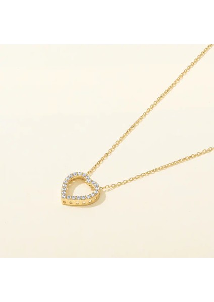 0,15 Karat Pırlanta Kalp Kolye