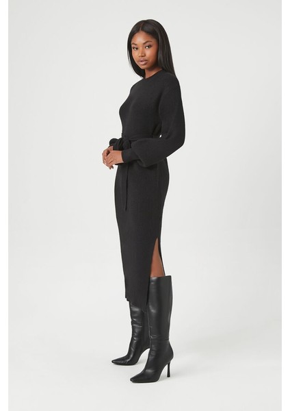 Bağlama Detaylı Midi Triko Elbise fırsatları