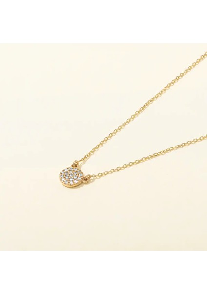 0,08 Karat Pırlanta Yuvarlak Kolye