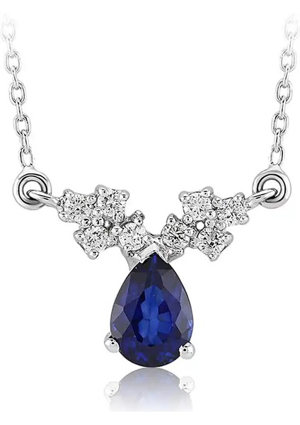 1,02 Karat Pırlanta Safir Kolye fiyatları