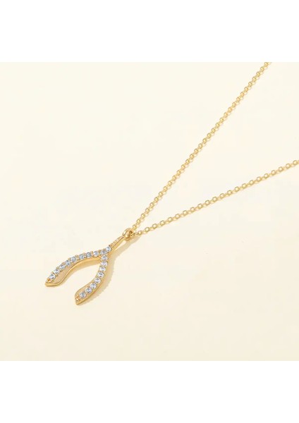 0,13 Karat Pırlanta Lades Kemiği Kolye