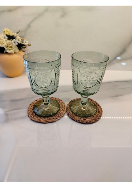 Md Bormıolı Romantıc Yeşil Kadeh 2 Li 320ML