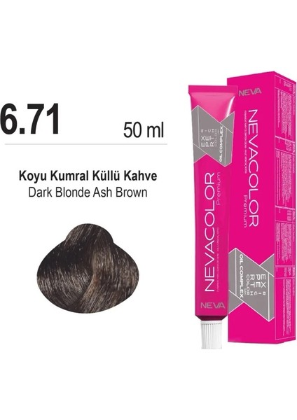 color Saç Boyası 6.71 Koyu Kumral Küllü Kahve