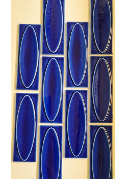 7x21 Cm Elips Kobalt Çini Seramik modelleri