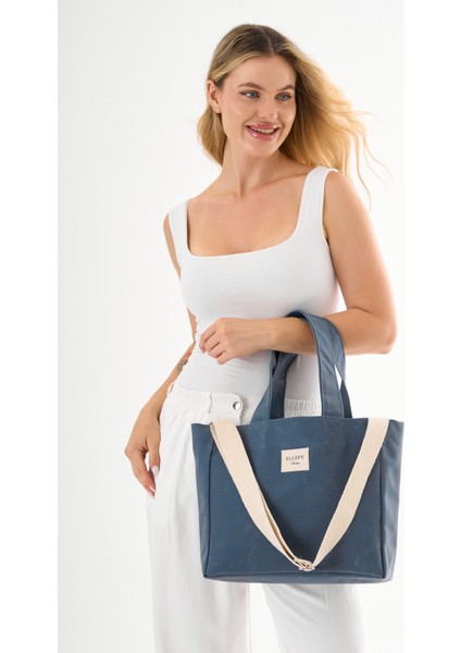 Miranda Büyük Boy Mumlu Kanvas Omuz ve El Çantası / Okul Çantası (En: 32 Boy: 29) modelleri