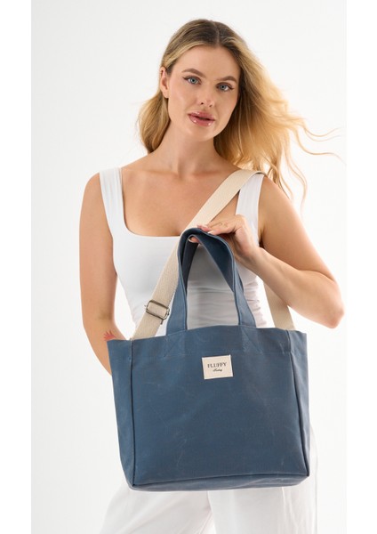 Miranda Büyük Boy Mumlu Kanvas Omuz ve El Çantası / Okul Çantası (En: 32 Boy: 29) fırsatları