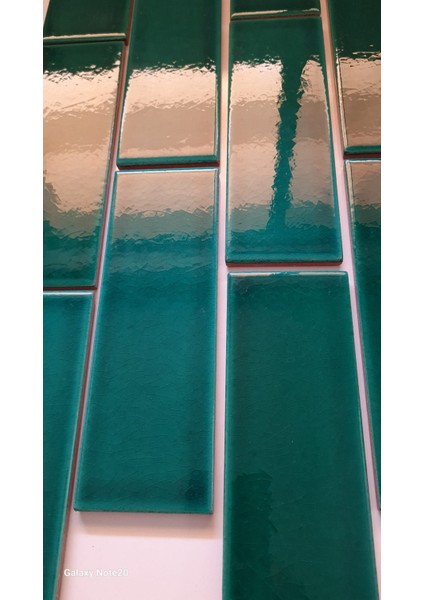 7x21 Cm Düz Yeşil Çini Seramik