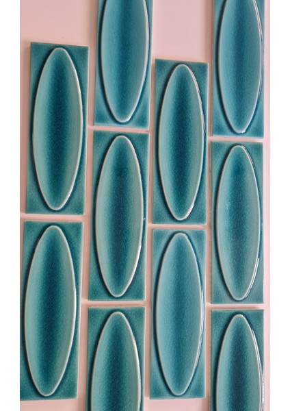 7x21 Cm Elips Turkuaz Çini Seramik fırsatları