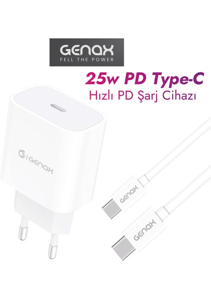 Samsung Galaxy S21 Plus / S22 Plus / S21 Ultra / S22 Ultra Uyumlu 25W Pd Type-C Hızlı Şarj Aleti