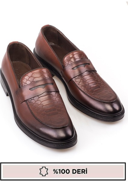 Hakiki Deri, Bağcıksız, Krokadil Desenli, Iç Dış Deri Erkek Ayakkabı indirimleri