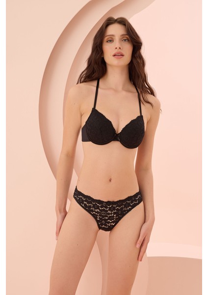 Nbb 4489 B Cup Sırtı Dantell Detaylı Sütyen Kilot Takımı