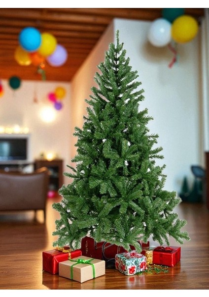 220 cm Yılbaşı Ağacı 850 Gür Dallı Metal Ayak 1. Sınıf Çam Ağacı Noel Ağacı
