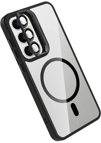 Samsung Galaxy S24 Fe Remim Lensli Magsafe Standlı Kapak - SIYAH-(5796) - FEİ9222-9599 fırsatları