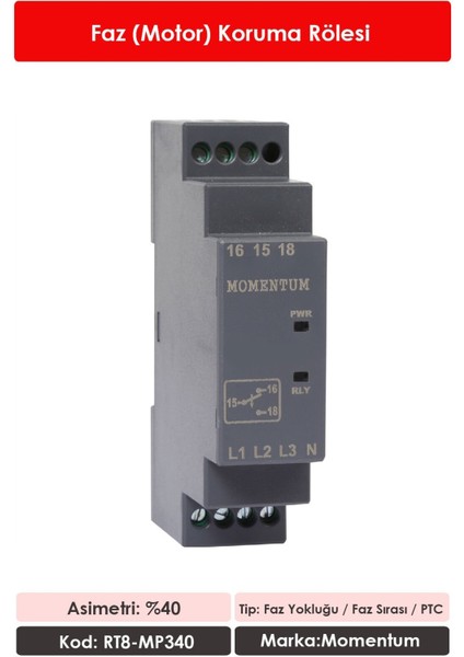 Faz Koruma Rölesi 5-30 Ayarlı RT8-MP340 fiyatları
