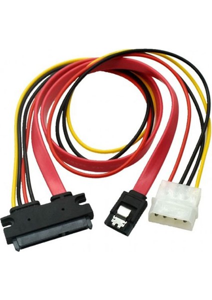 Sata DATA15+7 Pin To 7pin Sata 4 Pin Ide Molex Power Kablosu 90CM
