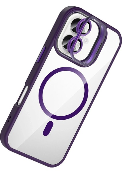 Apple iPhone 16 Plus Remim Lensli Magsafe Standlı Kapak - Derin MOR-(5796) - FEİ1818-6077 fiyatları