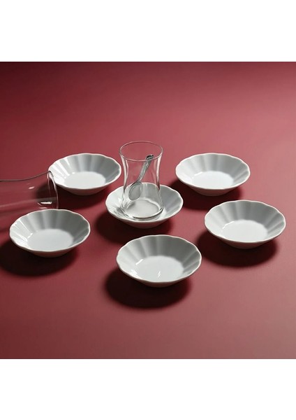 6 Adet Güral Porselen Acem Çay Tabağı Seti Bardak Altlığı fiyatları