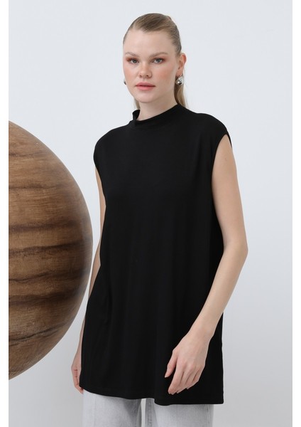 Kadın 40006 Kolsuz Bisiklet Yaka Tunik Boy Içlik modelleri