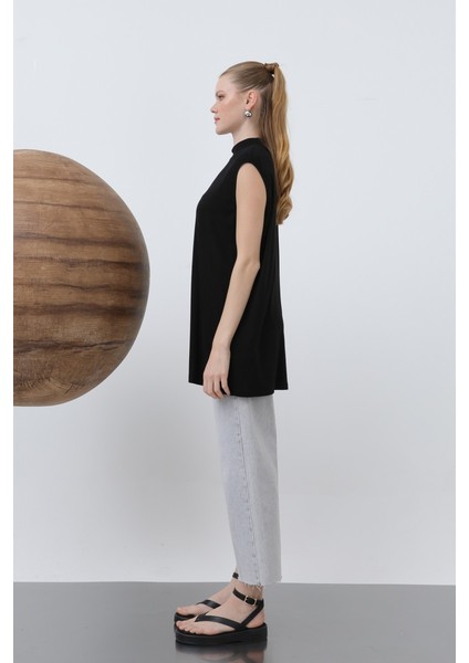 Kadın 40006 Kolsuz Bisiklet Yaka Tunik Boy Içlik indirimleri