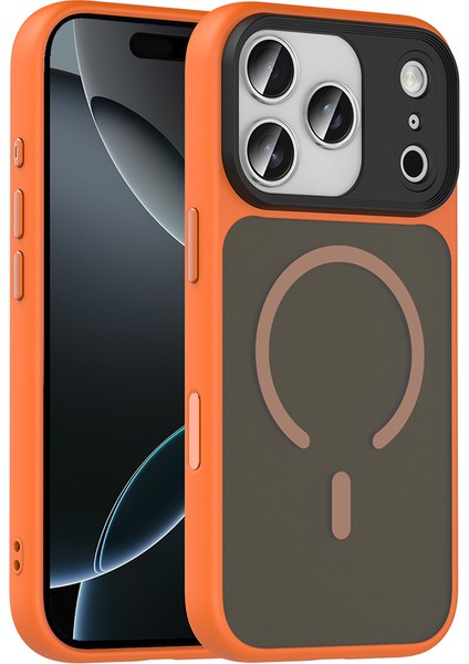 iPhone 17 Pro Max Kılıf Mat Arka Yüzey Wireless Şarj Özellikli Mkst Flet M-Safe Kapak - Gri fiyatları