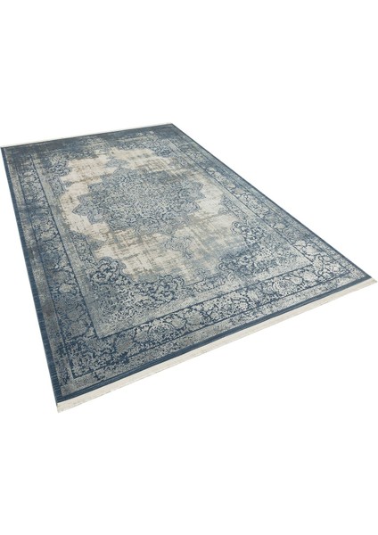 Aura 2892 Lacivert - Viskon Halı | Modern Dokuma Salon Halısı | Kalın Tabanlı Şık Halı 15MM modelleri