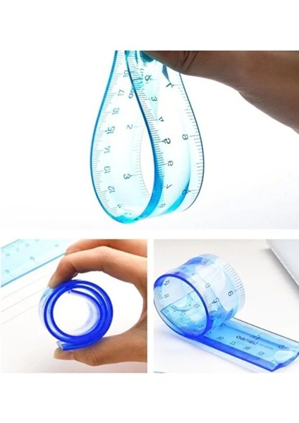 Mavi Esnek Plastik Cetvel Flexy Cetvel Kırılmayan Cetvel 30 cm - 1 Adet modelleri