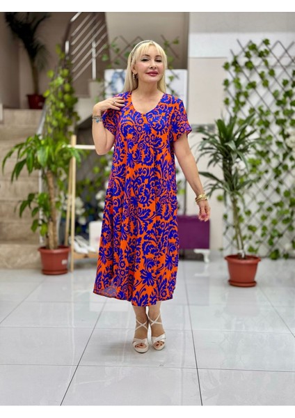 FD17136 Viskon Frida Elbise fiyatları