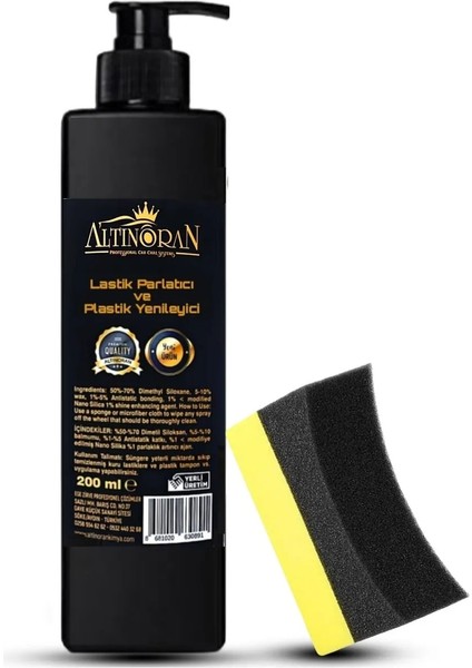 Lastik Parlatıcı ve Pilastik Yenileyici Koruyucu Jel 200 ml