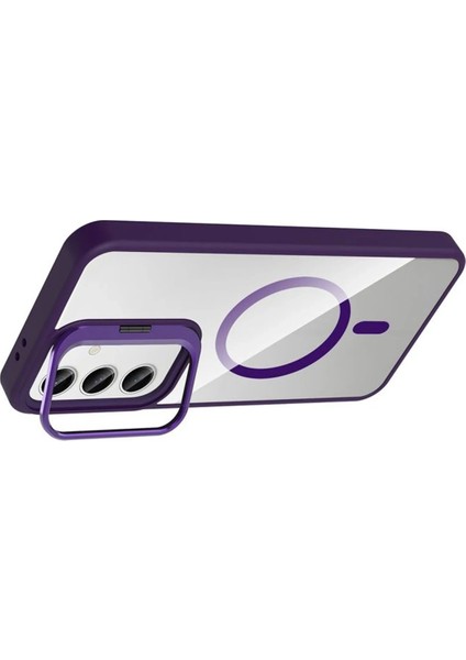 Samsung Galaxy S25 Remim Lensli Magsafe Standlı Kapak - Derin MOR-(5796) - FEİ7430-6734 fiyatları