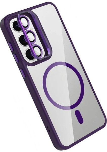 Samsung Galaxy S25 Remim Lensli Magsafe Standlı Kapak - Derin MOR-(5796) - FEİ7430-6734 fırsatları