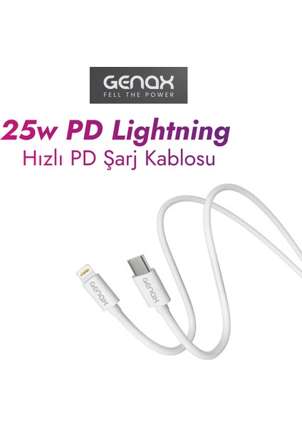 iPhone 11 / 12 / 13 / 14 Uyumlu Pd Lightning 25W Hızlı Şarj Aleti modelleri