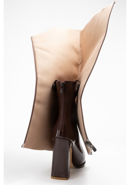 Aja Kahverengi Kadın Kalın Topuklu Çizme Olabilen Bot indirimleri