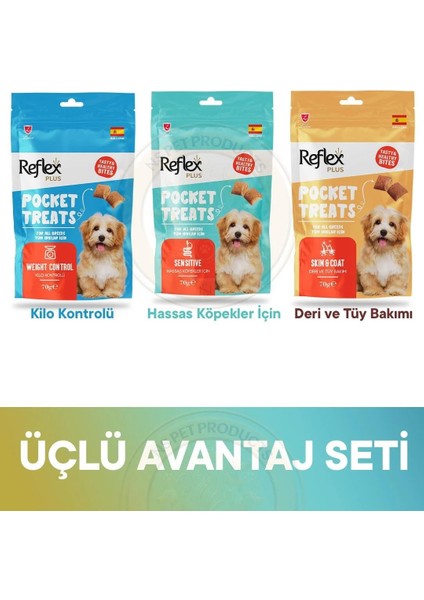 Pocket Treats 3lü Avantaj1 Köpek Ödül Maması 3X70GR