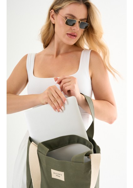 Green Tea Mumlu Kanvas Su Geçirmez Kadın Omuz El Çantası Lise ve Üniversite Okul Çantası(En:28 Boy:25)