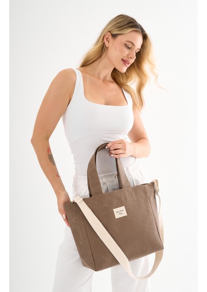 Cookie Büyük Boy Mumlu Kanvas Omuz ve El Çantası / Lise ve Üniversite Okul Çantası(En: 32 Boy: 29) fırsatları