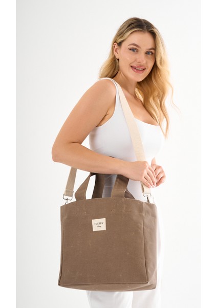 Cookie Büyük Boy Mumlu Kanvas Omuz ve El Çantası / Lise ve Üniversite Okul Çantası(En: 32 Boy: 29)