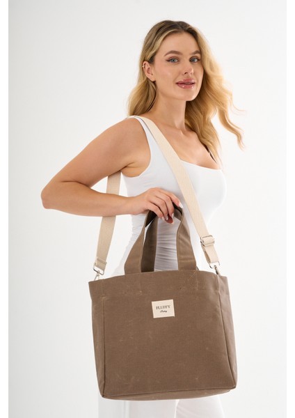 Cookie Büyük Boy Mumlu Kanvas Omuz ve El Çantası / Lise ve Üniversite Okul Çantası(En: 32 Boy: 29)