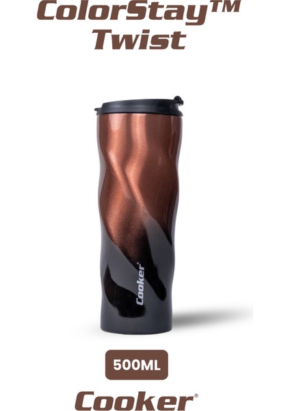 500 ml Çift Katmanlı Paslanmaz Çelik Sızdırmaz Termos – 6 Saat Sıcak, 12 Saat Soğuk, Kaymaz Tabanlı Çay,kahve