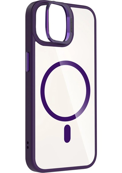 Apple iPhone 11 Remim Lensli Magsafe Standlı Kapak - Derin MOR-(5796) - FEİ8633-5359 modelleri