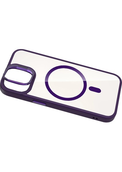 Apple iPhone 11 Remim Lensli Magsafe Standlı Kapak - Derin MOR-(5796) - FEİ8633-5359 indirimleri