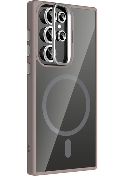 Samsung Galaxy S24 Ultra Remim Lensli Magsafe Standlı Kapak - Titan GRI-(5796) - FEİ9101-6070 fiyatları
