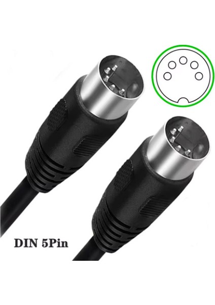 5 Pin Dın Erkek Erkek Midi Kablo Midi Ses Uzatma Kablosu 1.5m indirimleri
