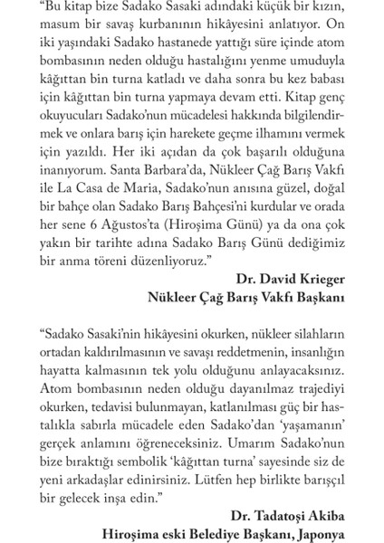 Sadako: Sadako Sasaki Ile Kağıttan Bin Turnanin Gerçek Hikayesi