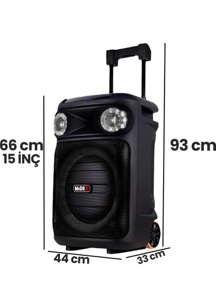 MXR-1300HX Taşınabilir Seyyar Portatif 3 Mikrofonlu Şarjlı Ses Sistemi Hoparlör (1300 Watt) modelleri