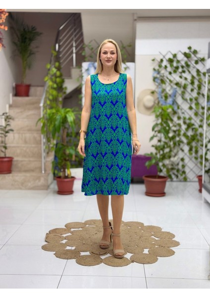 AL40123 Alaçatı Askılı Viskon Elbise