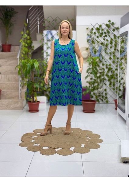 AL40123 Alaçatı Askılı Viskon Elbise modelleri