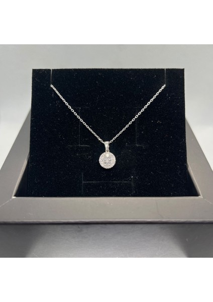 925 Ayar Gümüş Zirkon Taşlı Yuvarlak Minimalist Kolye fiyatları