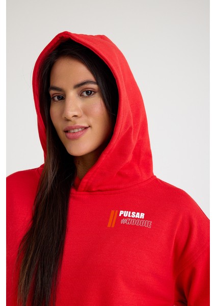 Kapşonlu Sweatshirt Hoodie Kırmızı fiyatları