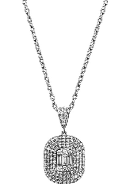 0,86 Karat Pırlanta Baget Kolye fiyatları